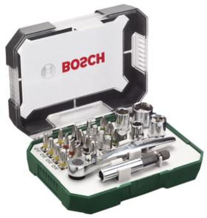 Bosch 26-teiliges Schrauberbit- und Ratschen-Set, 2607017322